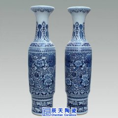 景德鎮(zhèn)落地大花瓶燒制工藝，多作陶瓷禮品用